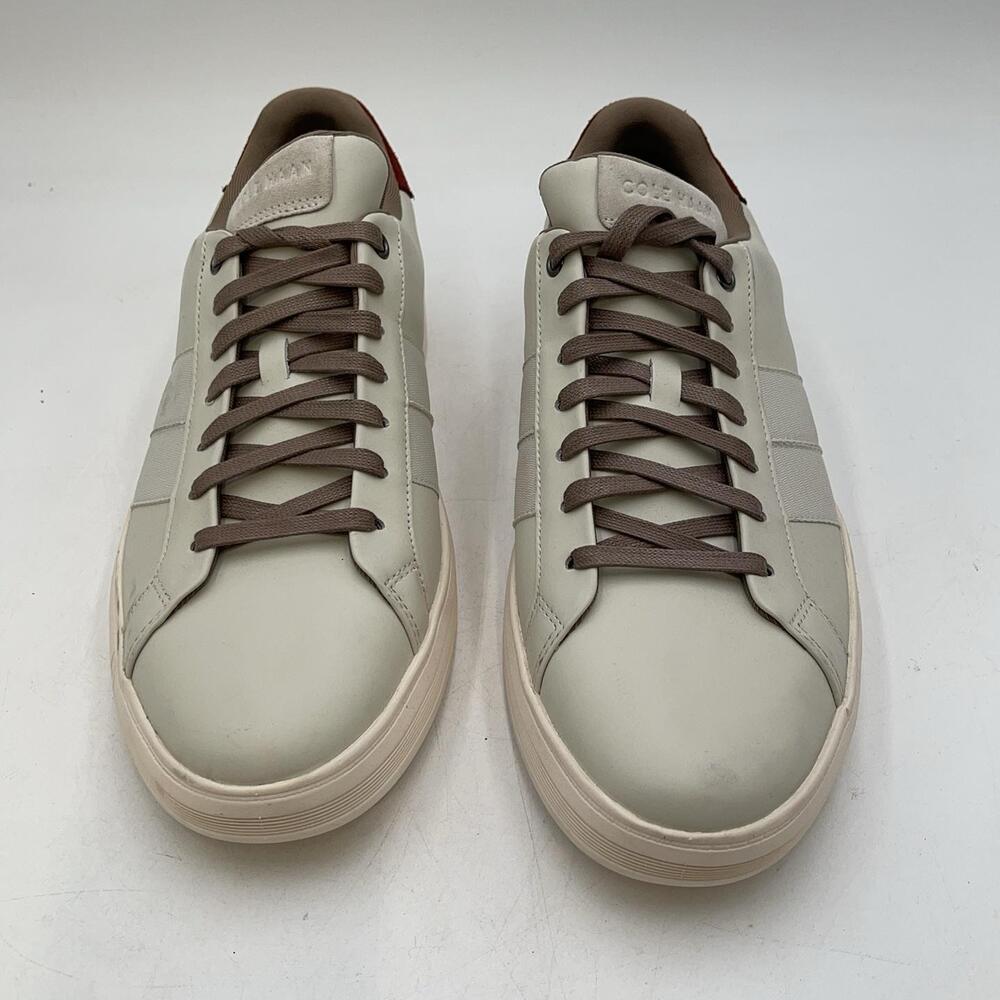 Cole Haan Shoes Mens Sz 13 Beige Leather Casual Comfort Low Top Sneakers C42778